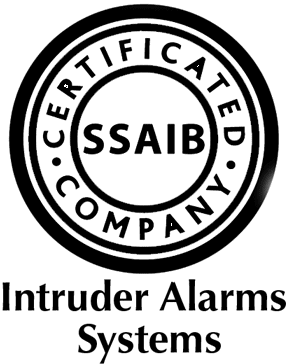 SSAB Certificated Company logo black png for intruder alarm systems
